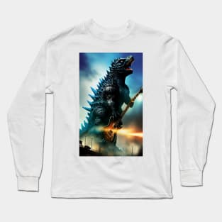 Heavy Metal Rockzilla Rock And Roll Long Sleeve T-Shirt